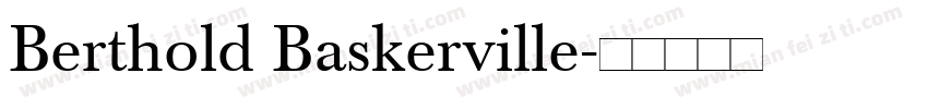 Berthold Baskerville字体转换